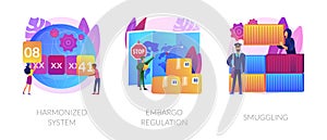 Trading goods limitations vector concept metaphors. photo