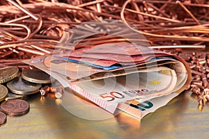 Trading and investing in metals, copper material
