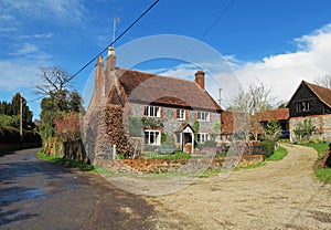 Tradional English Brick and Flint Farmhouse