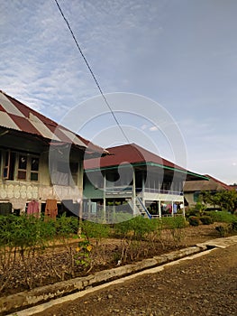 Tradisional house of lampung Indonesia photo