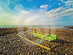 Tradisional ship at Utama Raya beach Situbondo