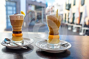 Traditioanl canarian coffee barraquito photo