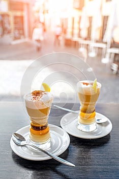 Traditioanl canarian coffee barraquito photo