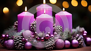 tradition advent wreath purple
