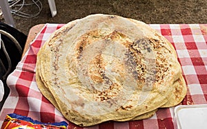 Tradition arabic flatbread other names is pita, lavash, lafa, parantha, chapati