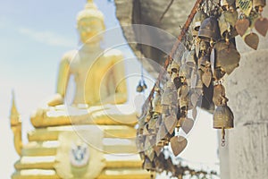 Tradition asian bell in Big Buddha temple