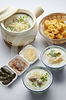 Tradition chinese cuisine claypot porridge