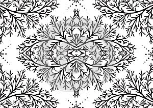 Tradition floral seamless pattern, damask vintage ornament.