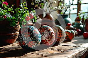 The tradition of hand-painting Easter eggs before Easter.