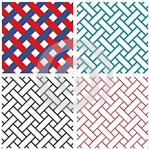 Tradition india weave line vector pattern