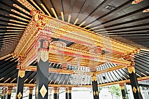 The tradition Javanese ceiling. Yogyakarta, Indonesia.