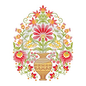 Tradition mughal motif, fantasy flowers