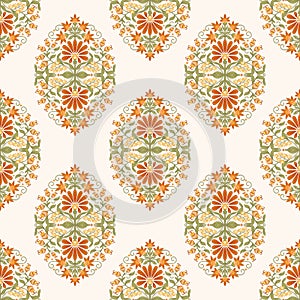 Tradition mughal motif, fantasy flowers.