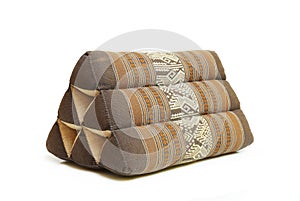 Tradition native Thai style pillow on white background