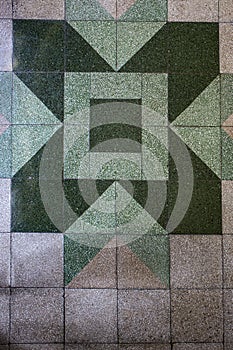 Traditional 1950`s polished concrete floor slabs as Art Deco Design Mumbai Mahrashtra INDIA
