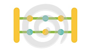 Traditional Abacus Counting Tool Icon, vector design Generative AI