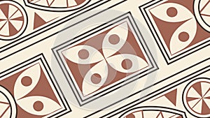 Traditional Abstract Tile Pattern, Geometric Ornamental Design, vector design Generative AI