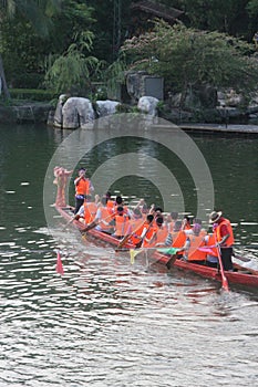 Traditional activities in China -- dragon boat race