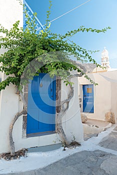 Traditional Aegean architecture wooden doors