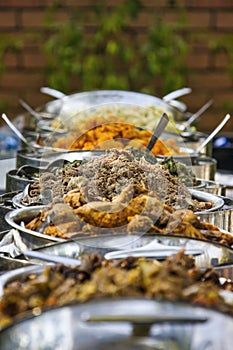 traditional african food at a festivity photo