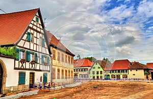 Traditional Alsatian houses in Molsheim - France