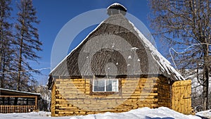 Traditional Altai village house- ail.