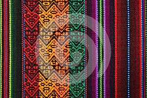Traditional andean tapestry. photo