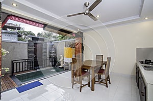 Traditional and antique kitchen room Villa design and outdoor pool