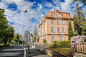 Traditional apartment buildings in Karlovy Vary