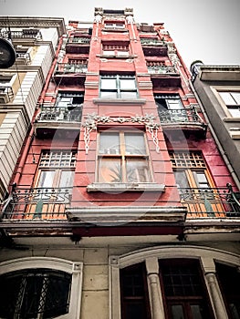 Traditional apartment buildings in Tophane district of Beyoglu, Istanbul