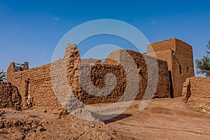 A traditional Arab domicile with a closed yard, Riyadh Province, Saudi Arabia