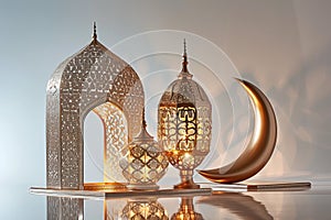 Traditional Arabic artisanship displayed in exquisite metallic and intricate designs.