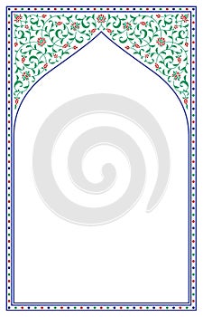 Traditional Arabic Floral Frame