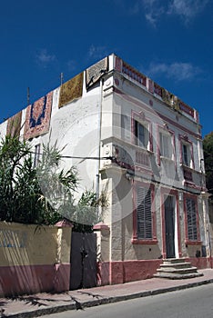 Traditional arabic house in Tangier medina in Morocco