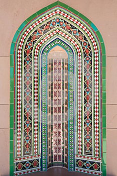 Traditional arabic Mosaic tiles on a wall photo
