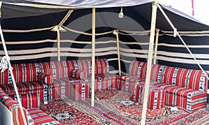 Traditional arabic tent at the qatar Souq