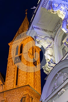 Traditional architectural detail from Ferhadija street in Sarajevo, Bosnia and Herzegovina