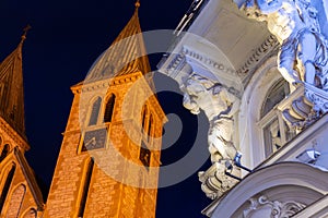 Traditional architectural detail from Ferhadija street in Sarajevo, Bosnia and Herzegovina