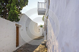 Traditional architecture in the chora of Patmos island, Dodecanese, Greece