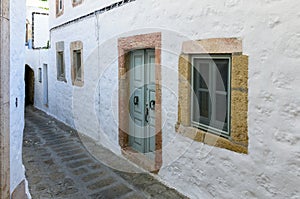 Traditional architecture in the chora of Patmos island, Dodecanese, Greece