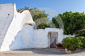 Traditional architecture in the chora of Patmos island, Dodecanese, Greece