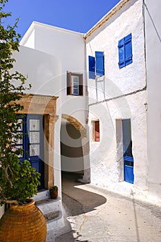 Traditional architecture of Chora village on Kythera island, Greece