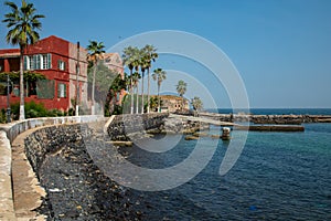 Traditional architecture at Goree island, Dakar, Senegal. West Africa