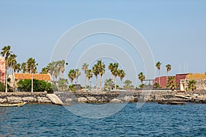 Traditional architecture at Goree island, Dakar, Senegal. West Africa