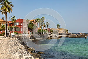 Traditional architecture at Goree island, Dakar, Senegal. West Africa