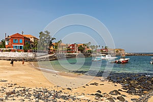 Traditional architecture at Goree island, Dakar, Senegal. West Africa