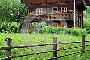 Traditional architecture near Heiligenblut am Grossglockner.