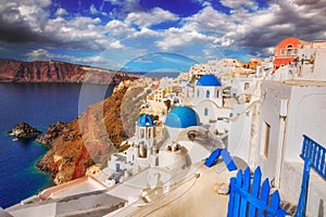 Traditional architecture in Oia village, Santorini