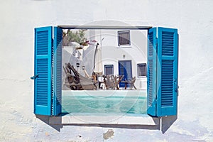 Traditional architecture of Oia village on Santorini island