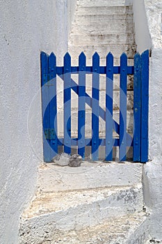 Traditional architecture of Oia village on Santorini island